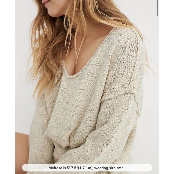 NWT Aerie Oversized Voop Sweater Size L Soft‎ Oak Color - Picture 5 of 8